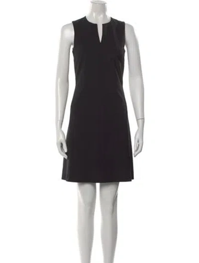 Pre-owned Theory Wool Mini Dress In Black