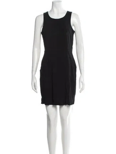 Pre-owned Theory Wool Mini Dress In Black