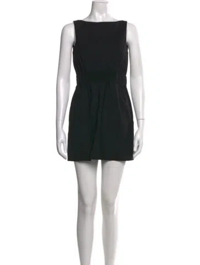 Pre-owned Theory Wool Mini Dress In Black
