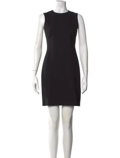 Pre-owned Theory Wool Mini Dress In Black