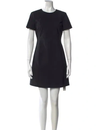 Pre-owned Theory Wool Mini Dress In Black