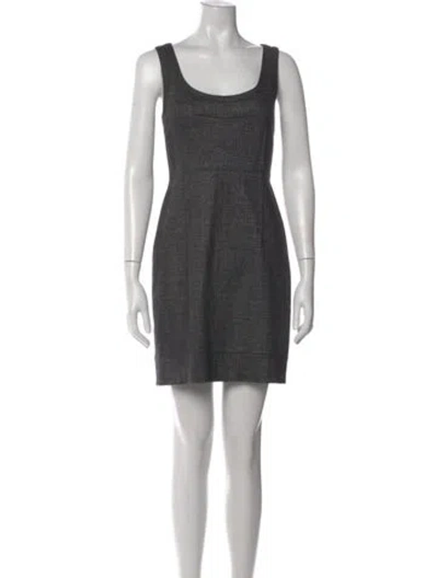 Pre-owned Theory Wool Mini Dress In Black