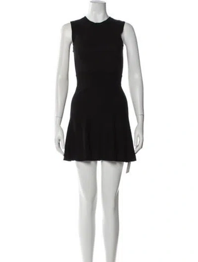 Pre-owned Theory Wool Mini Dress In Black