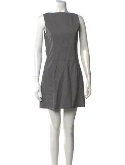 Pre-owned Theory Wool Mini Dress In Black