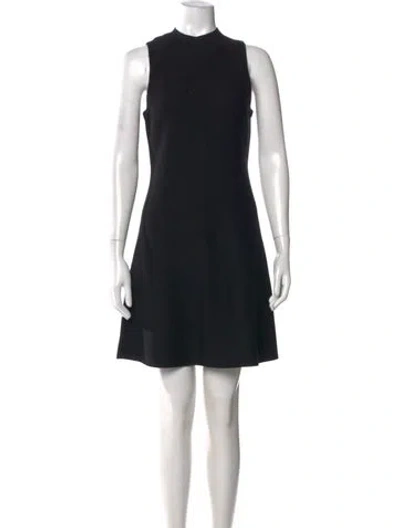 Pre-owned Theory Wool Mini Dress In Black
