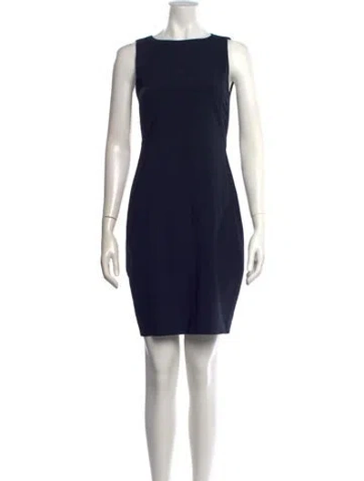Pre-owned Theory Wool Mini Dress In Black