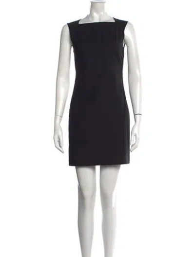 Pre-owned Theory Wool Mini Dress In Black