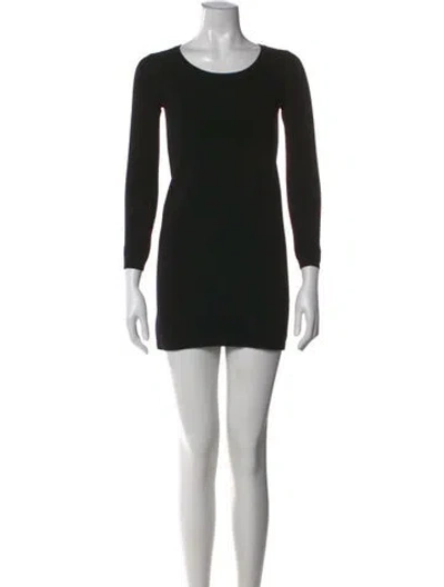 Pre-owned Theory Wool Mini Dress In Black
