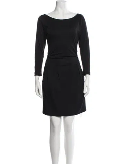 Pre-owned Theory Wool Mini Dress In Black