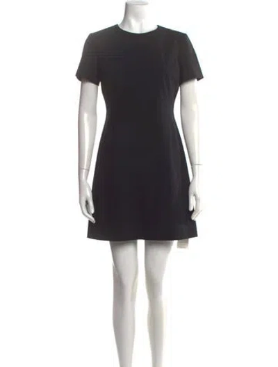 Pre-owned Theory Wool Mini Dress In Black