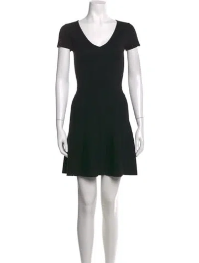 Pre-owned Theory Wool Mini Dress In Black
