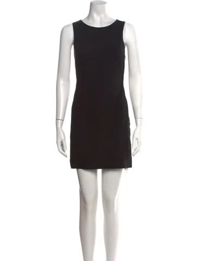 Pre-owned Theory Wool Mini Dress In Black