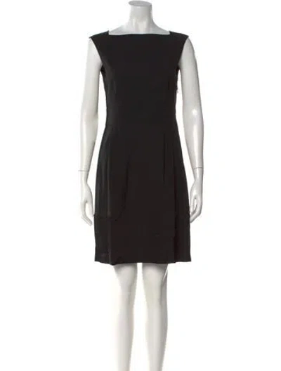 Pre-owned Theory Wool Mini Dress In Black