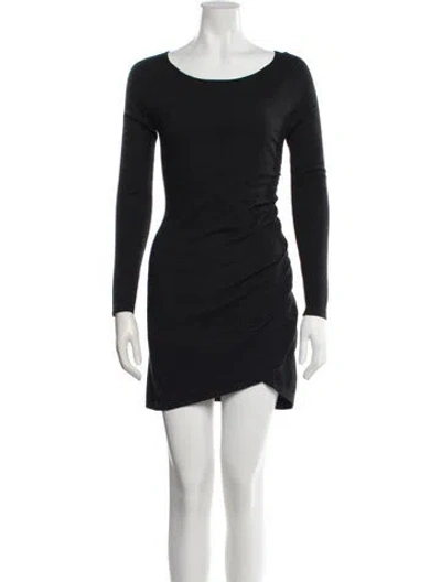 Pre-owned Theory Wool Mini Dress In Black