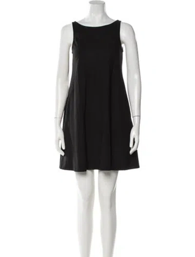 Pre-owned Theory Wool Mini Dress In Black