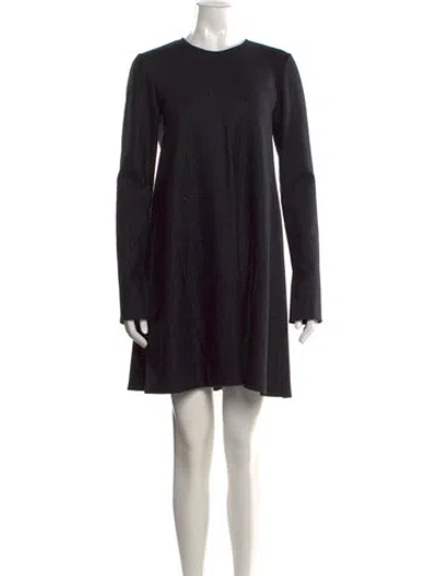 Pre-owned Theory Wool Mini Dress In Black