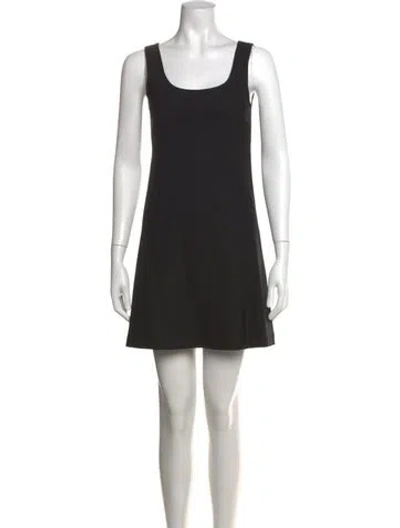 Pre-owned Theory Wool Mini Dress In Black
