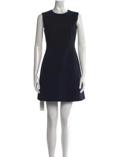 Pre-owned Theory Wool Mini Dress In Black
