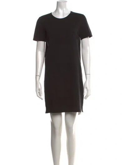 Pre-owned Theory Wool Mini Dress In Black