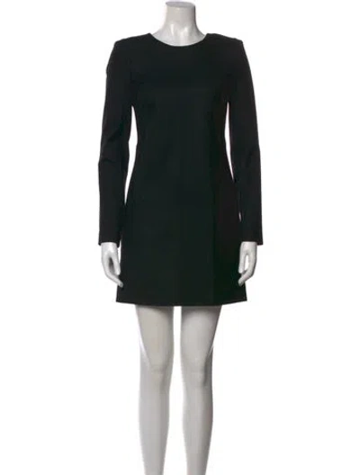Pre-owned Theory Wool Mini Dress In Black