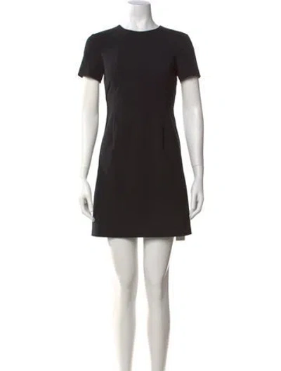 Pre-owned Theory Wool Mini Dress In Black