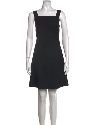 Pre-owned Theory Wool Mini Dress In Black