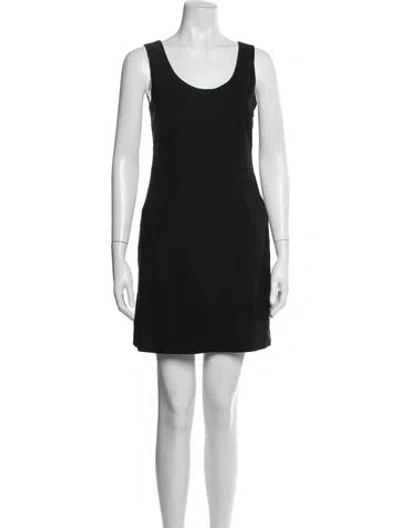 Pre-owned Theory Wool Mini Dress In Black
