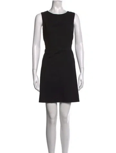 Pre-owned Theory Wool Mini Dress In Black