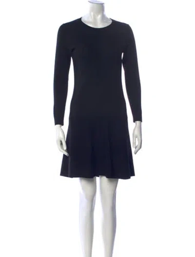 Pre-owned Theory Wool Mini Dress In Black