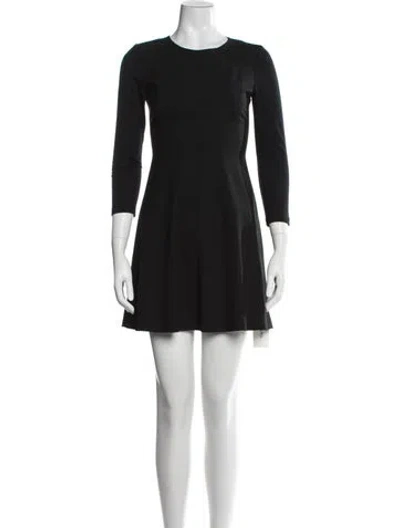 Pre-owned Theory Wool Mini Dress In Black