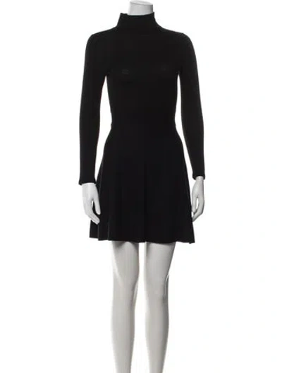 Pre-owned Theory Wool Mini Dress In Black