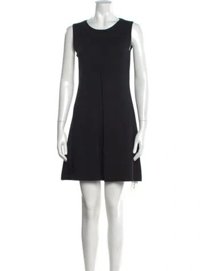 Pre-owned Theory Wool Mini Dress In Black