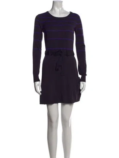 Pre-owned Theory Wool Mini Dress In Black