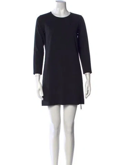 Pre-owned Theory Wool Mini Dress In Black