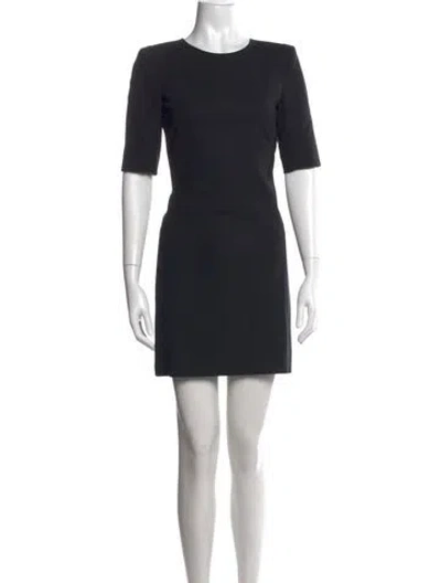 Pre-owned Theory Wool Mini Dress In Black