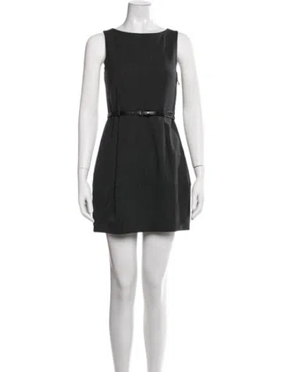 Pre-owned Theory Wool Mini Dress In Black