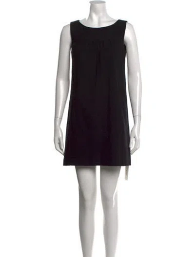 Pre-owned Theory Wool Mini Dress In Black