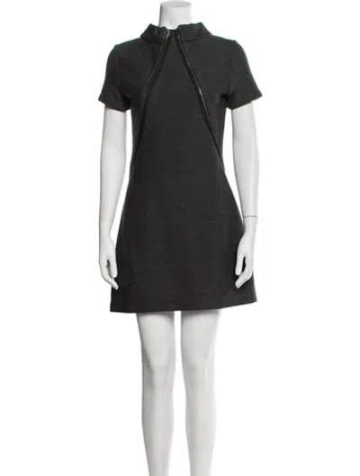 Pre-owned Theory Wool Mini Dress In Black