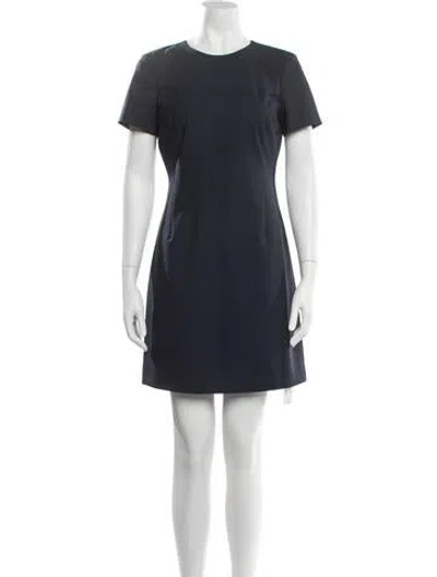 Pre-owned Theory Wool Mini Dress In Black