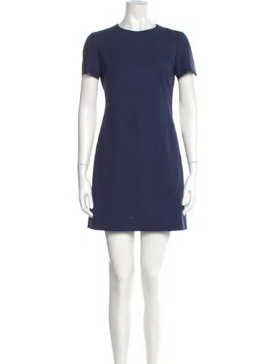 Pre-owned Theory Wool Mini Dress In Blue