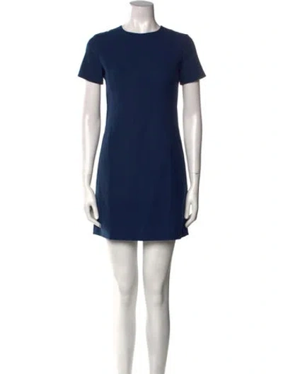 Pre-owned Theory Wool Mini Dress In Blue