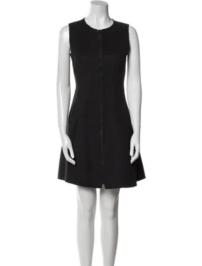 Pre-owned Theory Wool Mini Dress In Blue
