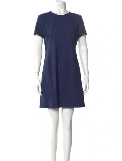 Pre-owned Theory Wool Mini Dress In Blue