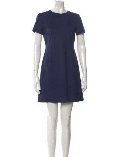 Pre-owned Theory Wool Mini Dress In Blue