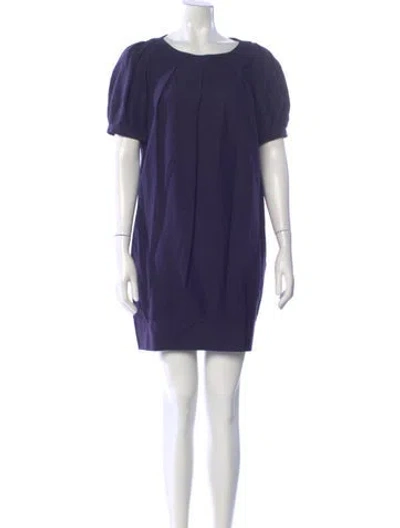 Pre-owned Theory Wool Mini Dress In Blue