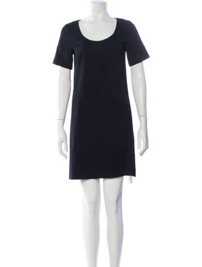 Pre-owned Theory Wool Mini Dress In Blue