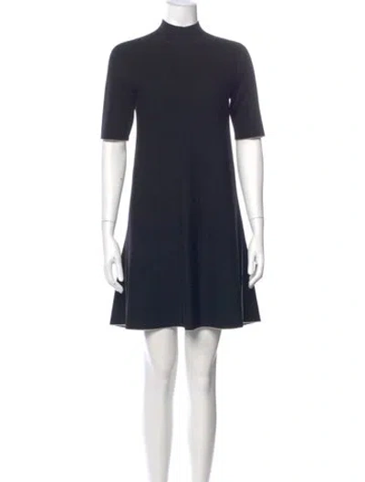 Pre-owned Theory Wool Mini Dress In Blue