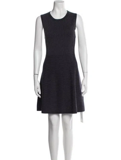 Pre-owned Theory Wool Mini Dress In Blue