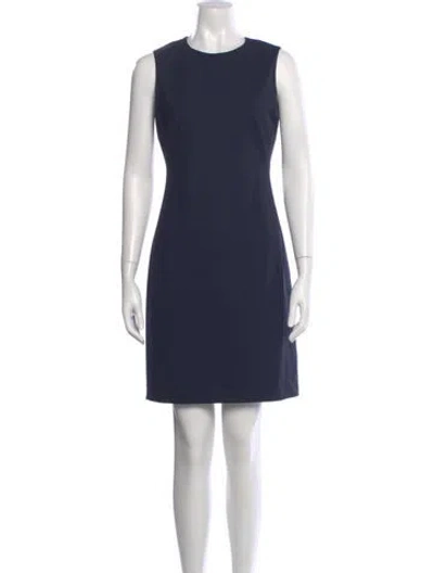 Pre-owned Theory Wool Mini Dress In Blue