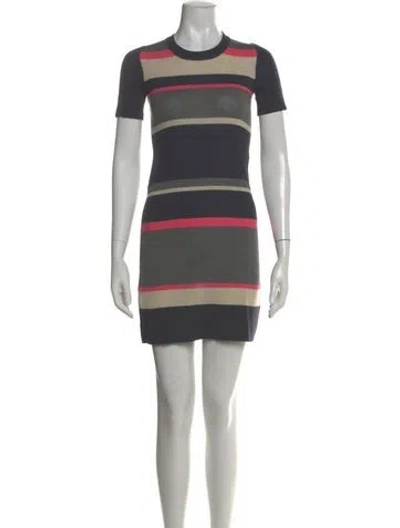 Pre-owned Theory Wool Mini Dress In Blue